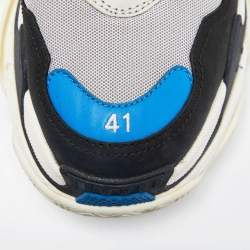 Pre Owned Balenciaga Tricolor Mesh and Leather Triple S Sneakers Size 41