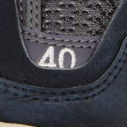 Pre Owned Balenciaga Black Faux Leather and Mesh Track Low Top Sneakers Size 40