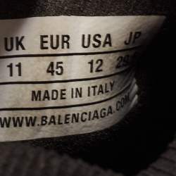 Balenciaga Black Knit Fabric Speed Lace Up Sneakers Size 45