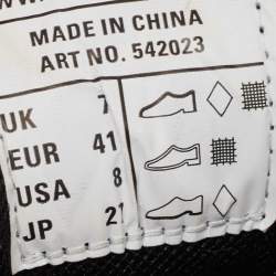 Pre Owned Balenciaga Grey/Black Leather and Mesh Low Top Sneakers Size 41