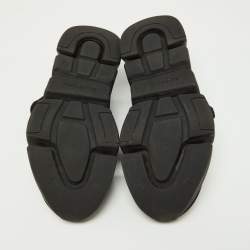 Pre Owned Balenciaga Black Knit Fabric Speed Trainer High Top Sneakers Size 41