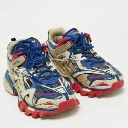 Balenciaga Tricolor Rubber and Mesh Track 2 Sneakers Size 41