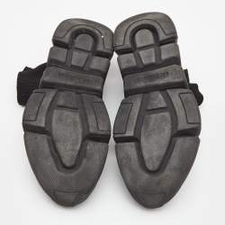 Pre Owned Balenciaga Black Knit Fabric Speed High Top Sneakers Size 40