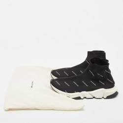 Balenciaga Black Knit Fabric Low Speed Trainers Sneakers Size 42 