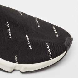 Balenciaga Black Knit Fabric Low Speed Trainers Sneakers Size 42 