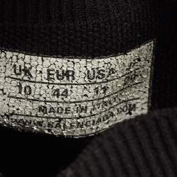 Pre Owned Balenciaga Black Knit Fabric Speed Trainer Sneakers Size 44