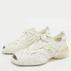 Balenciaga White Rubber and Mesh Tyrex Sneakers Size 42