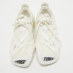 Balenciaga White Rubber and Mesh Tyrex Sneakers Size 42