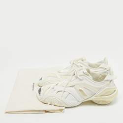 Balenciaga White Rubber and Mesh Tyrex Sneakers Size 42
