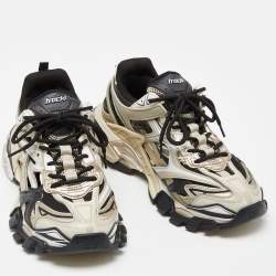 Pre Owned Balenciaga Multicolor Faux Leather and Mesh Track 2 Chunky Sneakers Size 42