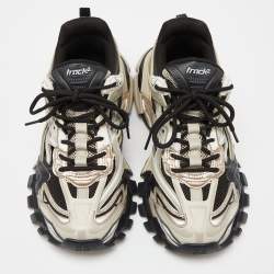 Pre Owned Balenciaga Multicolor Faux Leather and Mesh Track 2 Chunky Sneakers Size 42