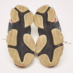 مملوكة مسبقًا Balenciaga Multicolor Mesh and Nubuck Leather Triple S Low Top Sneakers Size 37