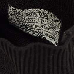 Pre Owned Balenciaga Black Knit Fabric Speed Trainer High Top Sneakers Size 43