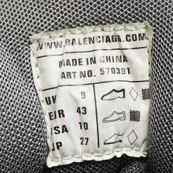 Pre Owned Balenciaga Grey/Black Leather and Rubber Track 2 Sneakers Size 43