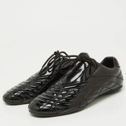 Pre Owned Balenciaga Black Patent Leather Sneakers Size 39