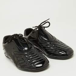 Pre Owned Balenciaga Black Patent Leather Sneakers Size 39