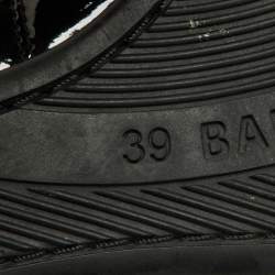 Pre Owned Balenciaga Black Patent Leather Sneakers Size 39