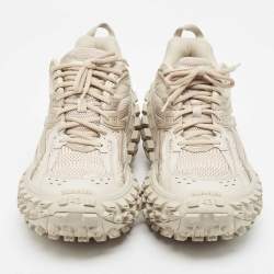 Pre Owned Balenciaga Beige Mesh and Nylon Bouncer Sneakers Size 43