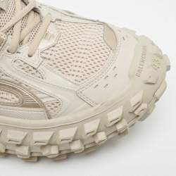 Pre Owned Balenciaga Beige Mesh and Nylon Bouncer Sneakers Size 43