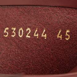 Balenciaga Bordeaux Leather Lace Up Ankle Length Boots Size 45