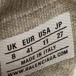 Pre Owned Balenciaga Grey Knit Fabric Speed Trainer Sneakers Size 41