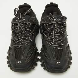 Balenciaga Black Rubber and Mesh Track Sneakers Size 42