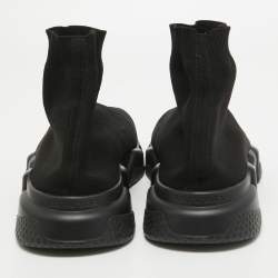 Pre Owned Balenciaga Black Knit Fabric Speed Trainer Sneakers Size 43