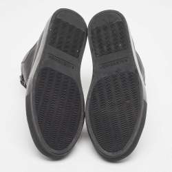 Balenciaga Black Leather Arena High Top Sneakers Size 43