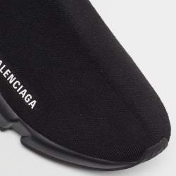 Balenciaga Black Knit Fabric Speed Trainer Sneakers Size 41