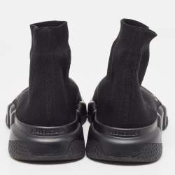Balenciaga Black Knit Fabric Speed Trainer Sneakers Size 41