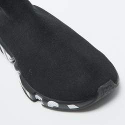 Balenciaga Black Knit Fabric Speed Trainer Sneakers Size 42