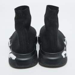 Balenciaga Black Knit Fabric Speed Trainer Sneakers Size 42