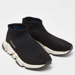 Pre Owned حذاء رياضي بالنسياغا سبيد ترينر قماش تريكو أسود مقاس 39