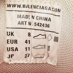 Balenciaga White/Orange Mesh and Faux Leather Track Low Top Sneakers Size 41
