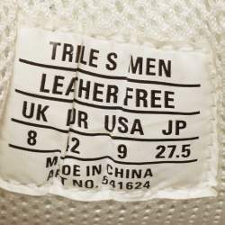 Pre Owned Balenciaga White Faux Leather and Mesh Triple S Clear Sole Low Top Sneakers Size 42