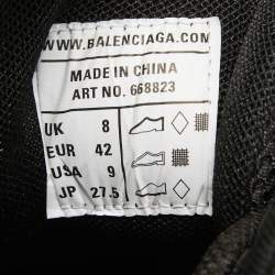 Pre Owned Balenciaga Black Faux Leather and Mesh Track 2 Sneakers Size 42