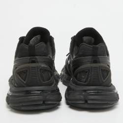 Pre Owned Balenciaga Black Faux Leather and Mesh Track 2 Sneakers Size 42