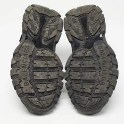 Balenciaga Black Rubber and Faux Leather Track Sandals Size 43