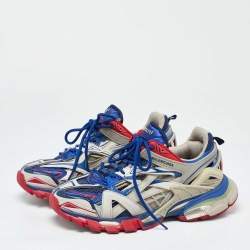 مملوكة مسبقًا Balenciaga Multicolor Faux Leather and Mesh Track 2 Sneakers Size 41