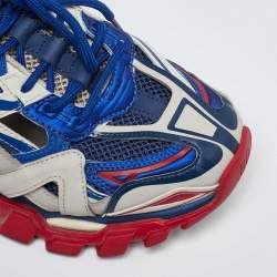 مملوكة مسبقًا Balenciaga Multicolor Faux Leather and Mesh Track 2 Sneakers Size 41