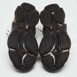 Balenciaga Black Faux Leather and Mesh Triple S Sneakers Size 40