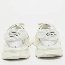 Balenciaga White Rubber and Faux Leather Track Sandals Size 41