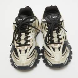 Balenciaga Tricolor Mesh And Faux Leather Runner Low Top Sneakers Size 39