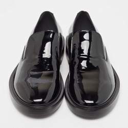 Balenciaga Black Patent Slip On Loafers Size 40