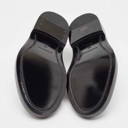 Balenciaga Black Patent Slip On Loafers Size 40