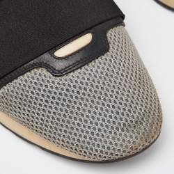 Pre Owned Balenciaga Multicolor Leather, Suede and Mesh Race Runner Sneakers Size 43