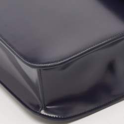 Bally Navy Blue Brushed Leather Deco' Briefcase