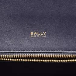 Bally Navy Blue Brushed Leather Deco' Briefcase