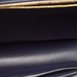 Bally Navy Blue Brushed Leather Deco' Briefcase