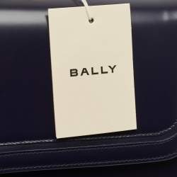 Bally Navy Blue Brushed Leather Deco' Briefcase